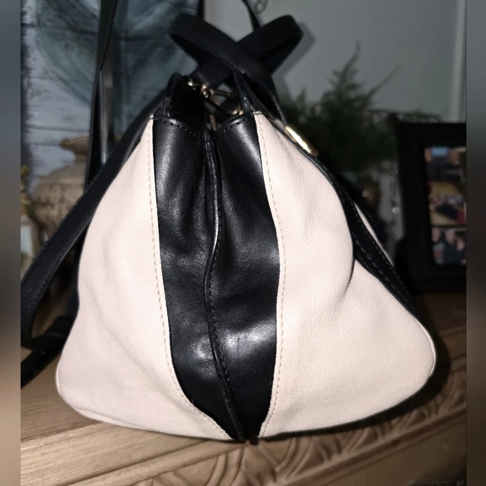 Chloe | Alice Large Leather Bag 2 Way Colorblock Satchel EUC - Picture 7 of 16